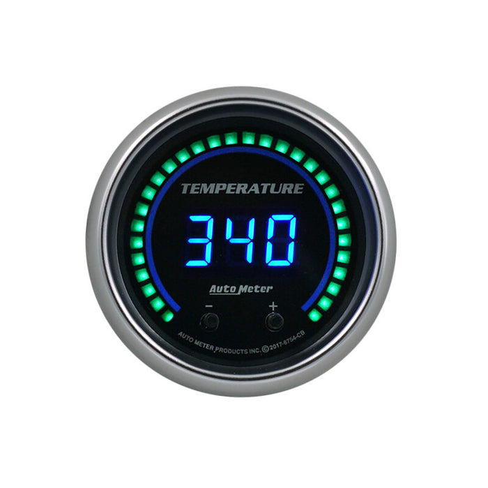 AutoMeter 6754-CB Autometer 52.4mm Black Switchable 60-340 Degrees F / 40-170 Degrees C Cobalt Elite Digital Gauge