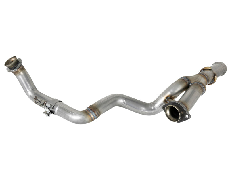 aFe 48-48026 POWER Twisted Steel Y-Pipe 2-1/4in 409 SS Exhaust System 2018 Jeep Wrangler (JL) V6-3.6L