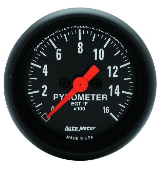 AutoMeter 2654 Autometer Z-Series 52mm 0-1600 Def F Full Sweep Electronic Pyrometer Gauge