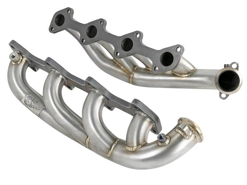 aFe 48-33022 Twisted Steel 1.75-2in 304 SS Headers 03-07 Ford Diesel Trucks V8-6.0L (td)
