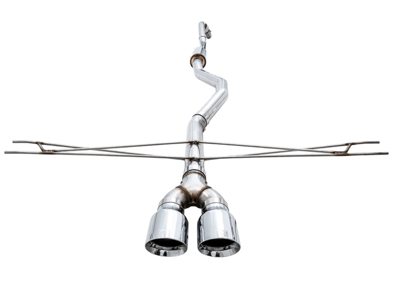 AWE Tuning 3020-32052 2016+ Honda Civic Si Track Edition Exhaust w/Front Pipe & Dual Chrome Silver Tips