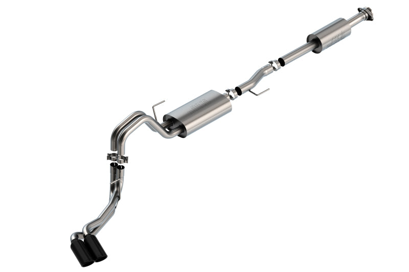 Borla 140873BC F-150 2021 5.0L 4dr CC SB EC STB Lariat/KR/Pltnm/LTD 3/2.25 DSE Cat-Back Touring BLK CHR Tips