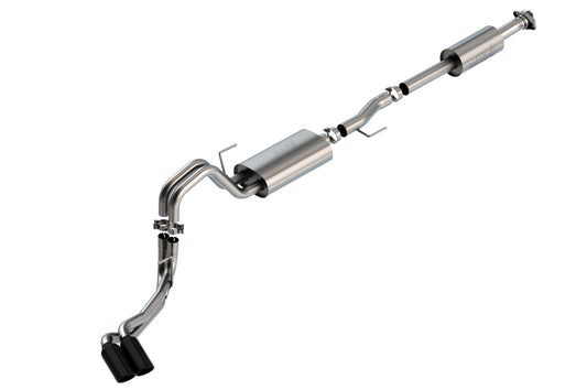 Borla 140873BC F-150 2021 5.0L 4dr CC SB EC STB Lariat/KR/Pltnm/LTD 3/2.25 DSE Cat-Back Touring BLK CHR Tips