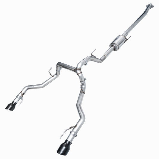 AWE Tuning 3020-33402 2021+ Ford F-150 Tremor (w/ Bumper Cutouts) 0FG Non-Resonated Catback -Diamond Black Tips