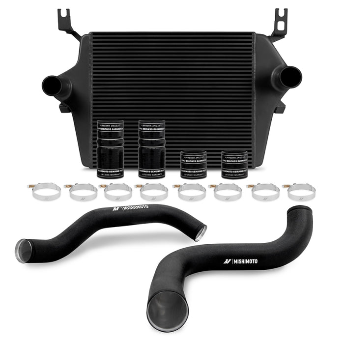 Mishimoto MMINT-F2D-99KBKBK 99-03 Ford 7.3L Powerstroke PSD Black Intercooler Kit w/ Black Pipes