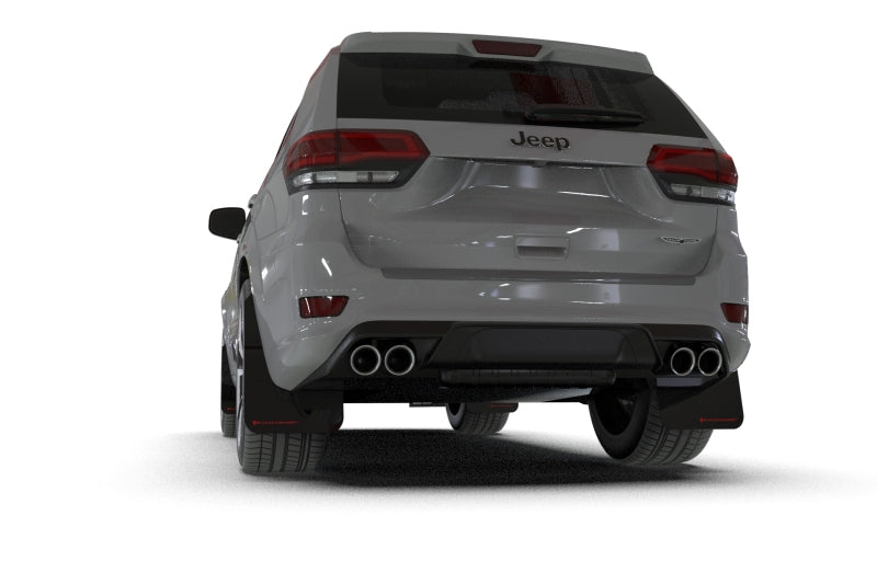 Rally Armor MF134-UR-BLK-WH 18-22 Jeep Grand Cherokee SRT Trackhawk Black UR Mud Flap - White Logo