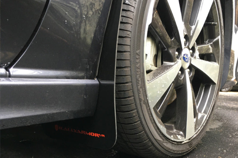 Rally Armor MF45-UR-BLK/SIL 17-23 Subaru Impreza 4D/5D Black UR Mud Flap w/Silver Logo