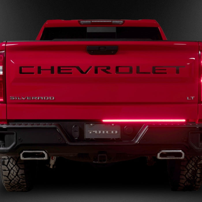 Putco 9203060-17 21-23 Ford F-150 60In Direct Fit Red Blade Kit Tailgate Bars w Factory LED Taillamps