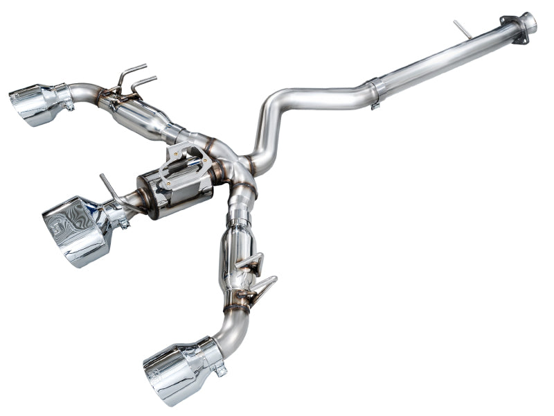 AWE Tuning 3020-52472 AWE 23-24 Toyota GR Corolla Track Edition Catback Exhaust - Chrome Silver Tips