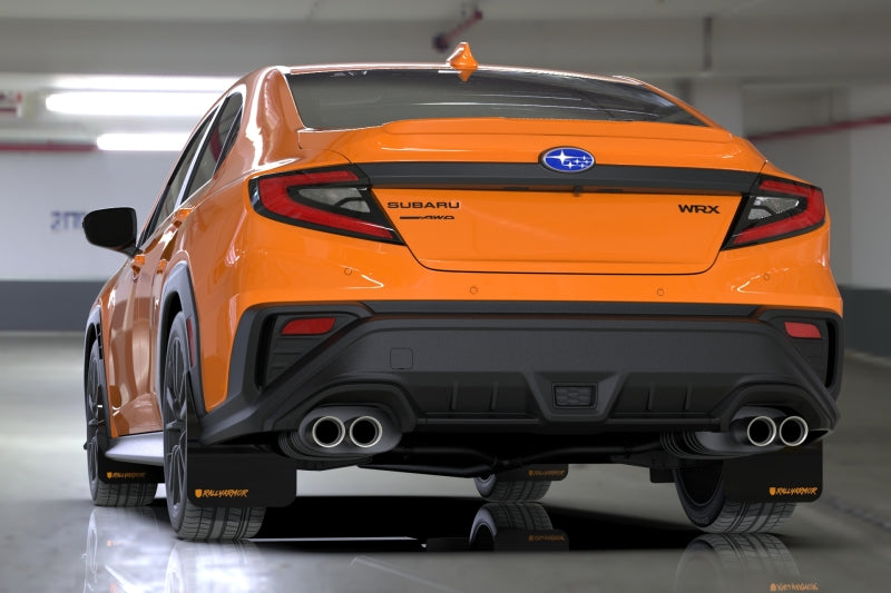 Rally Armor MF92-UR-BLK/OR-X 22-25 Subaru WRX Black UR Mud Flap Altered Font Orange Logo