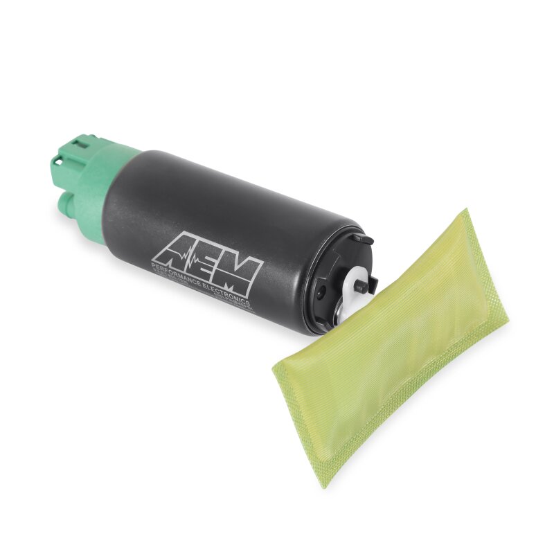 AEM 50-1235 400 LPH E85 Compatible Fuel Pump Kit - Single Barb - Ethanol Compatible