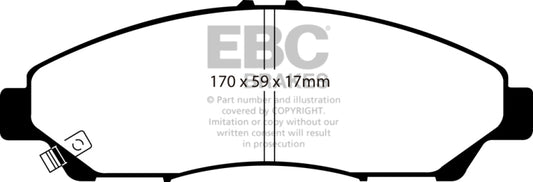 EBC DP61801 07-13 Acura MDX 3.7 Greenstuff Front Brake Pads