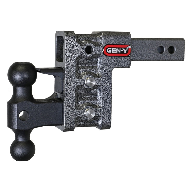GEN-Y Hitch GH-523 Gen-Y Mega Duty 2in Shank 5in Drop 2K TW 16K Hitch w/GH-051 Dual-Ball/GH-032 Pintle Lock