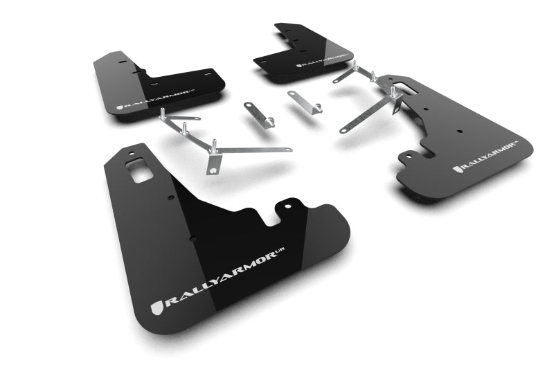 Rally Armor MF99-UR-BLK-WH 22-25 Subaru BRZ / Toyota GR86 Black UR Mud Flap w/White Logo