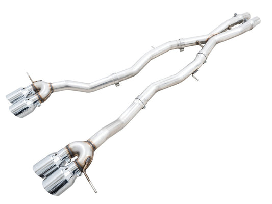AWE Tuning 3020-43482 AWE Track Edition Catback Exhaust for BMW G8X M3/M4 - Chrome Silver Tips