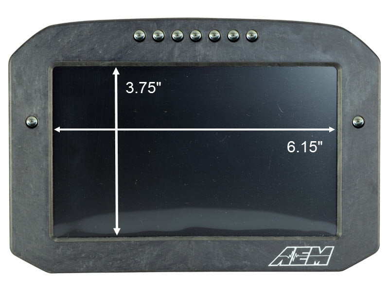 AEM 30-5703F CD-7LG Carbon Logging Flush Digital Dash Display w/ Internal 20Hz GPS & Antenna