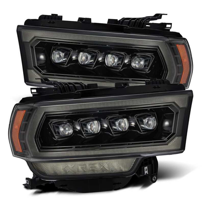 AlphaRex 880552 19-21 RAM 2500 NOVA LED Proj Headlights Plank Style Alpha Blk w/Activ Light/Seq Signal/DRL