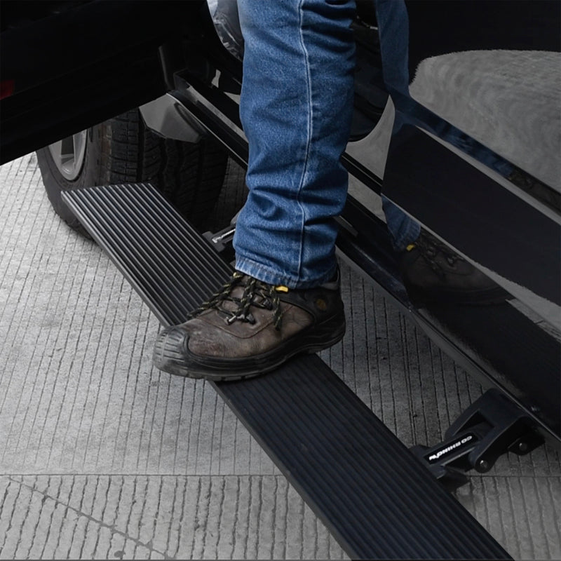 Go Rhino 20443587PC 22-23 Toyota Tundra CrewMax Cab 4dr E-BOARD E1 Electric Running Board Kit - Tex. Blk