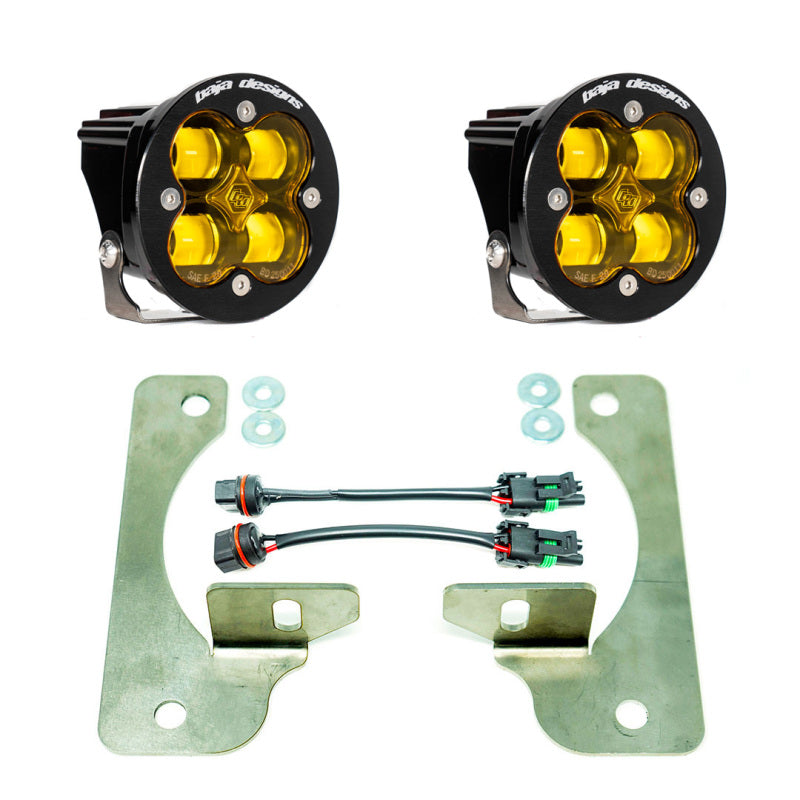 Baja Designs 447723 2018+ Wrangler JL Rubicon Squadron-R Fog Light Pocket Kit - Amber