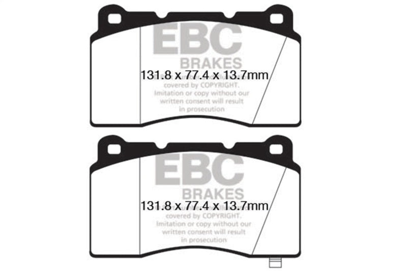 EBC DP32147C 09+ Hyundai Genesis Coupe 2.0 Turbo (Brembo) Redstuff Front Brake Pads