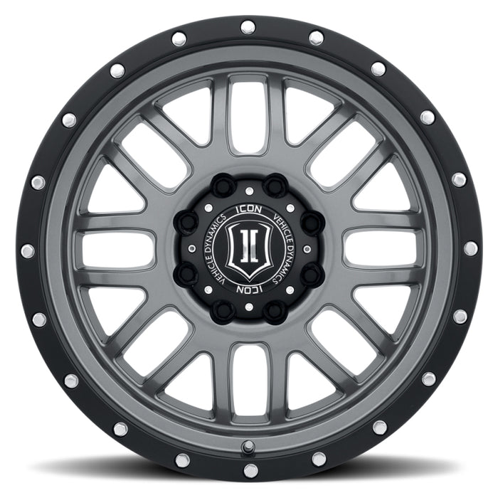 ICON 1220908150GM Alpha 20x9 8x170 0mm Offset 5in BS 125.2mm Bore Gun Metal Wheel