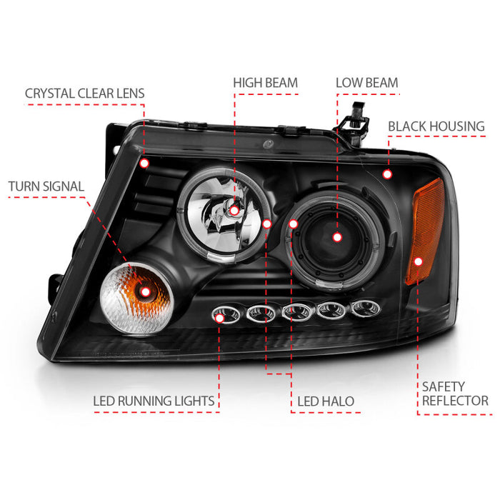 ANZO 111204 ANZ LED/Projector Headlights