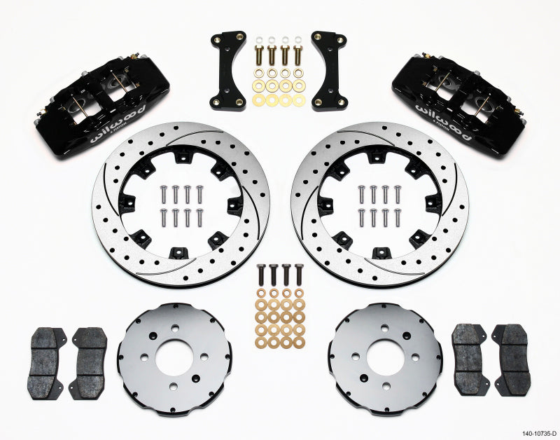 Wilwood 140-10735-D Dynapro 6 Front Hat Kit 12.19in Drilled 94-01 Honda/Acura w/262mm Disc
