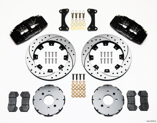 Wilwood 140-10735-D Dynapro 6 Front Hat Kit 12.19in Drilled 94-01 Honda/Acura w/262mm Disc