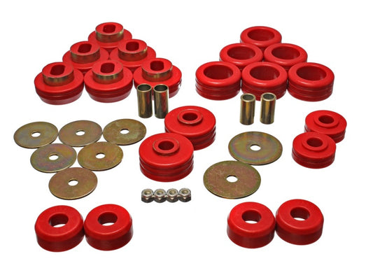 Energy Suspension 3.4118R 92-97 GM Denali XL/Blazer/Yukon XL 4WD Red Body Mount Set