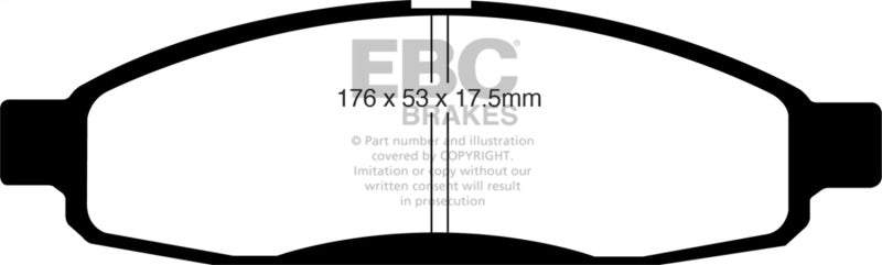 EBC DP61776 05-06 Infiniti QX56 5.6 (Bosch) Greenstuff Front Brake Pads