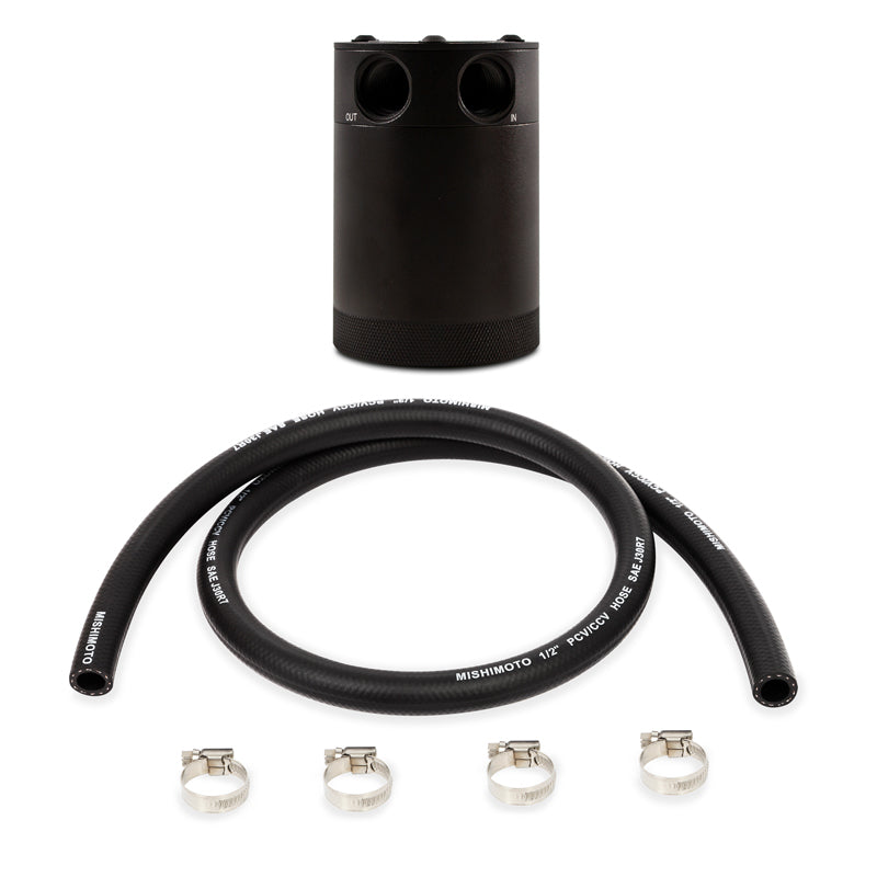 Mishimoto MMBCC-CBTWO-BK Compact Baffled Oil Catch Can - 2-Port