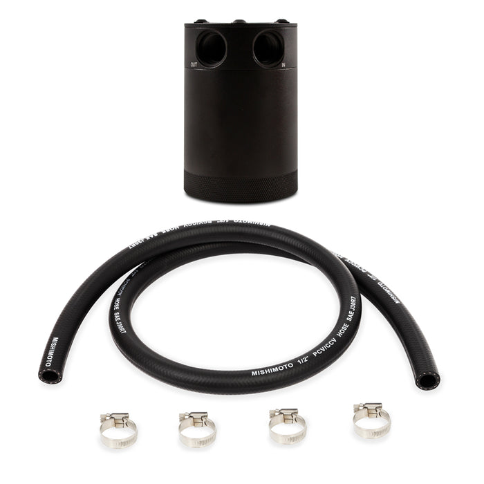 Mishimoto MMBCC-CBTWO-BK Compact Baffled Oil Catch Can - 2-Port