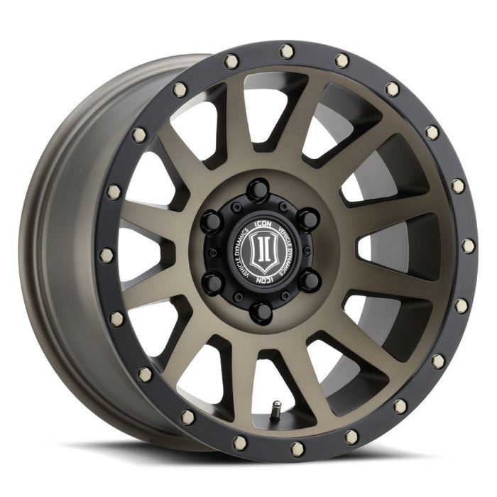 ICON 2017857345BR Compression 17x8.5 5x5 -6mm Offset 4.5in BS 71.5mm Bore Bronze Wheel