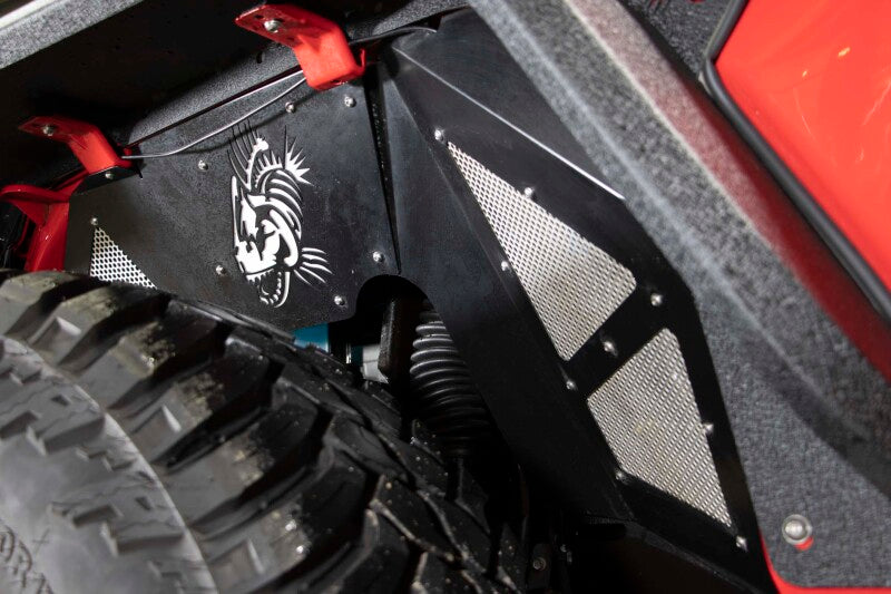 Fishbone Offroad FB33130 2018+ Jeep Wrangler JL Front/Rear Set of 4 Aluminum - Blk Powdercoat Inner Fenders