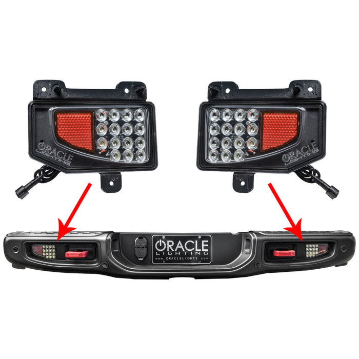 ORACLE Lighting 5881-504 Oracle Jeep Gladiator JT Rear Bumper LED Reverse Lights w/ Plug & Play Harness - 6000K