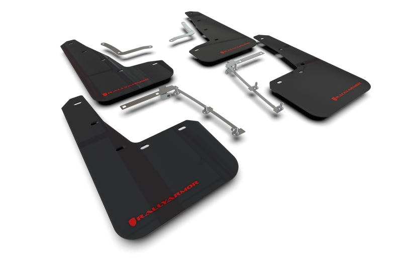 Rally Armor MF74-UR-BLK/RD 20-25 Toyota GR Yaris Black Mud Flap w/Red Logo