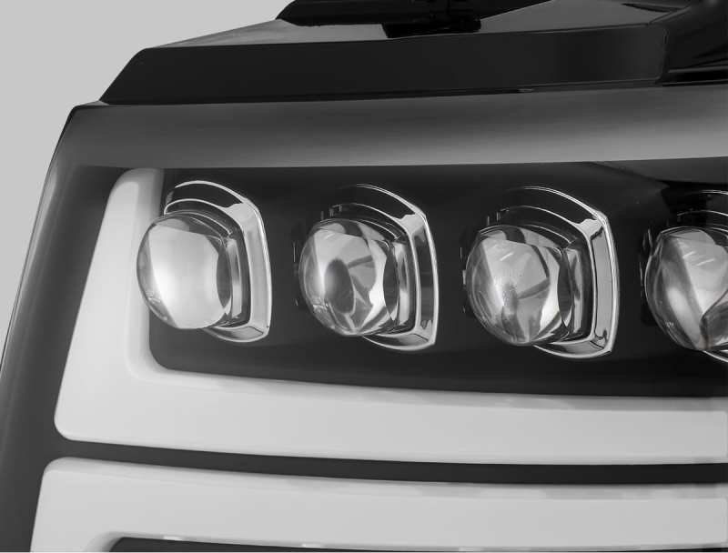 AlphaRex 880288 07-13 Chevy Avalanche NOVA LED Proj Headlights Plank Style Matte Black w/Activ Light/DRL