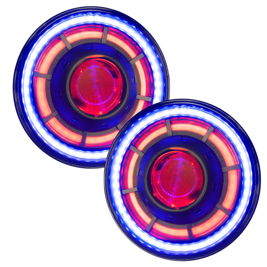 ORACLE Lighting 5876-334 0718 Jeep Wrangler JK Oculus 7in ColorSHIFT Bi-LED Projector Headlights