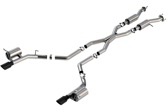 Borla 140885BC 2021+ Dodge Durango SRT Hellcat 6.2L V8 AWD S-Type Cat-Back Exhaust System - Black Chrome Tips