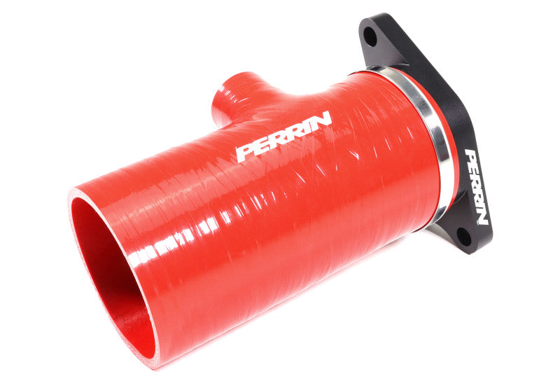 Perrin Performance PSP-INT-426RD PERRIN 22-24 Subaru WRX / 20-25 LGT & OBXT Turbo Inlet Hose w/Turbo Adapter Flange (Short) - Red