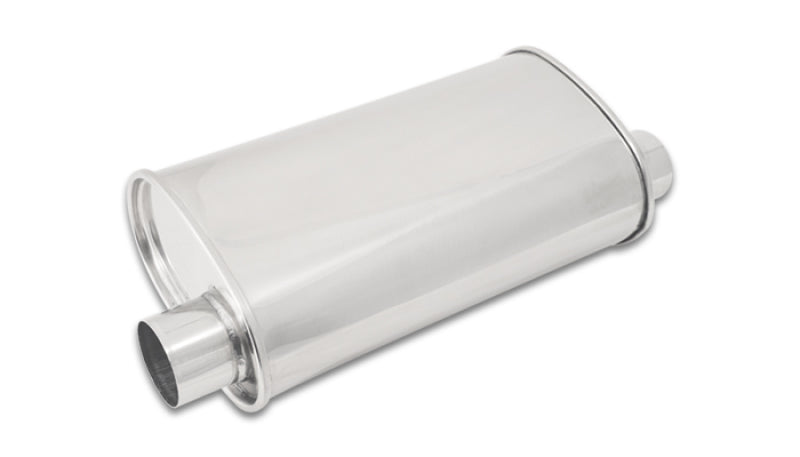 Vibrant 1129 StreetPower Oval Muffler 5in x 9in x 15in - 2.5in inlet/outlet (Offset-Offset Same Side)