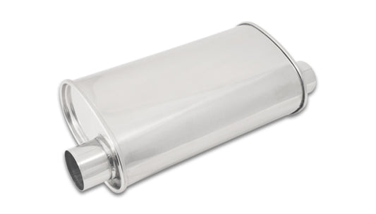 Vibrant 1129 StreetPower Oval Muffler 5in x 9in x 15in - 2.5in inlet/outlet (Offset-Offset Same Side)