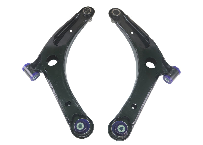Superpro TRC1023 SuperPro 2008 Mitsubishi Lancer GTS Front Lower Control Arm Set w/ Bushings - w/ Positive Caster