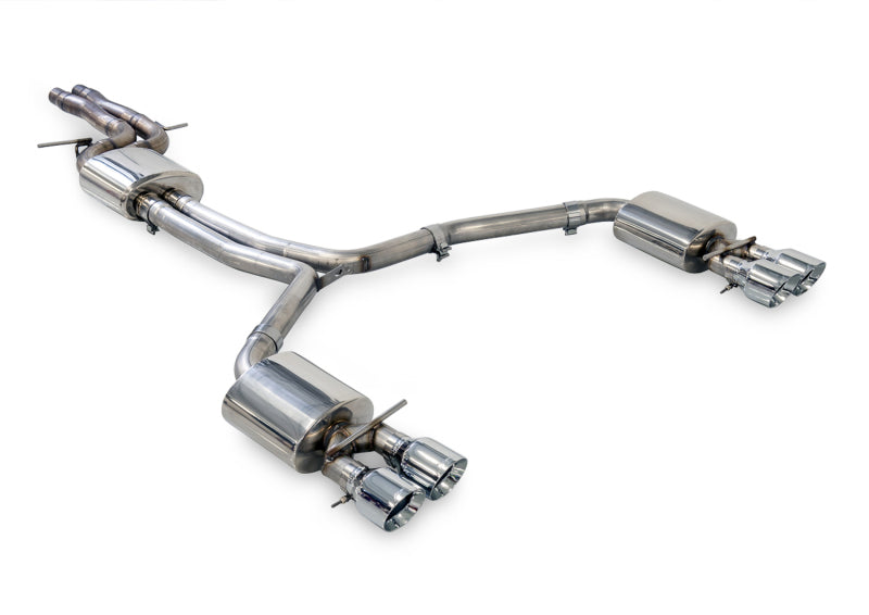 AWE Tuning 3015-42072 Audi C7.5 A6 3.0T Touring Edition Exhaust - Quad Outlet Chrome Silver Tips