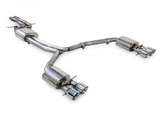 AWE Tuning 3015-42072 Audi C7.5 A6 3.0T Touring Edition Exhaust - Quad Outlet Chrome Silver Tips