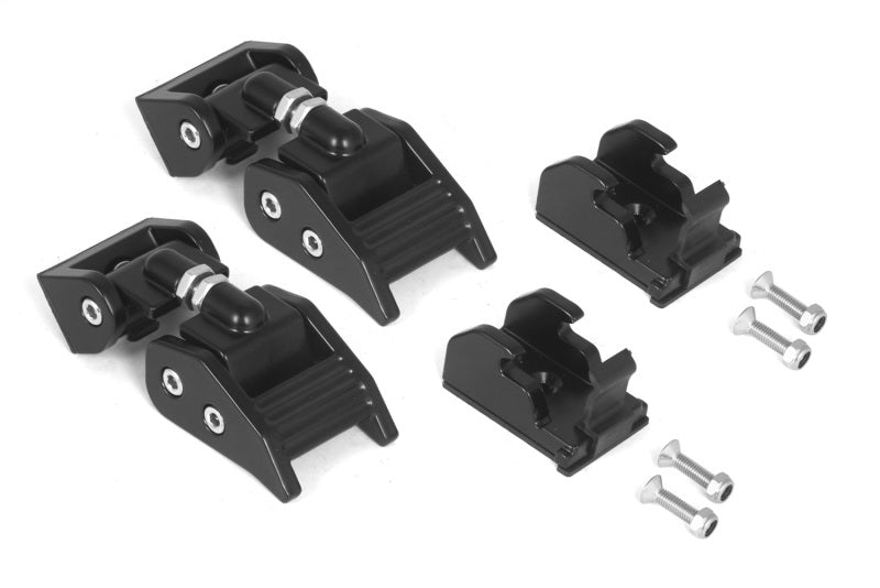 Rugged Ridge 11210.15 97-06 Jeep Wrangler TJ Black Aluminum Hood Catches