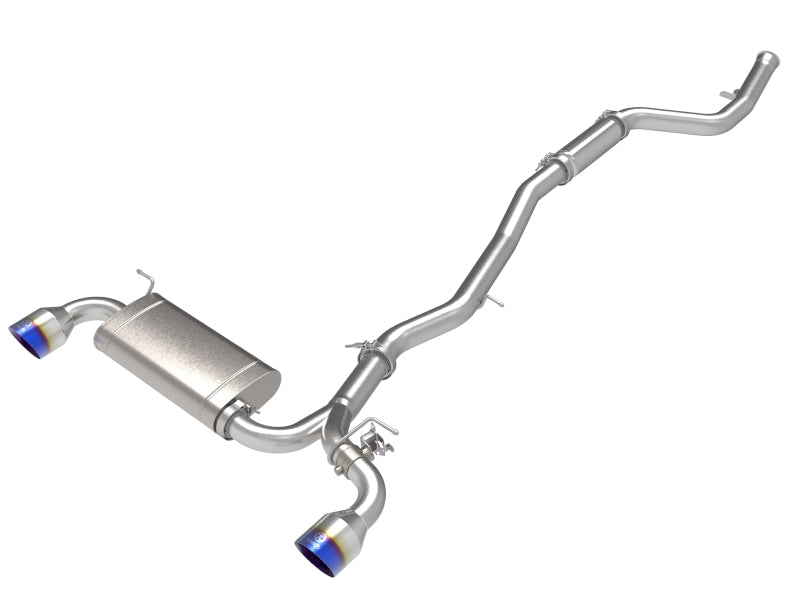 aFe 49-36050-L POWER Takeda 2021 Toyota Supra 2.0L (t) 2.5in-3in 304 SS CB Exhaust w/ Blue Tips