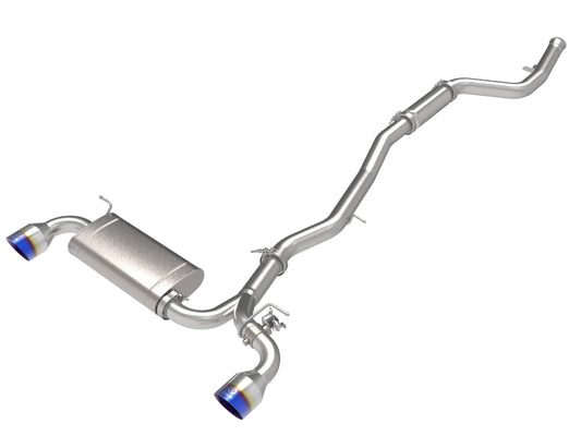 aFe 49-36050-L POWER Takeda 2021 Toyota Supra 2.0L (t) 2.5in-3in 304 SS CB Exhaust w/ Blue Tips