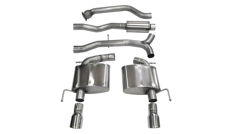 CORSA Performance 14888 Corsa 2013-2019 Cadillac ATS Sedan 2.0L A/T Polished Sport Dual Rear Cat-Back Exhaust