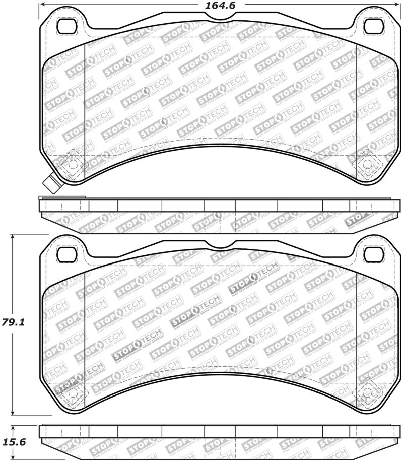 Stoptech 309.13650 StopTech Performance 08-09 Lexus IS F Front Brake Pads